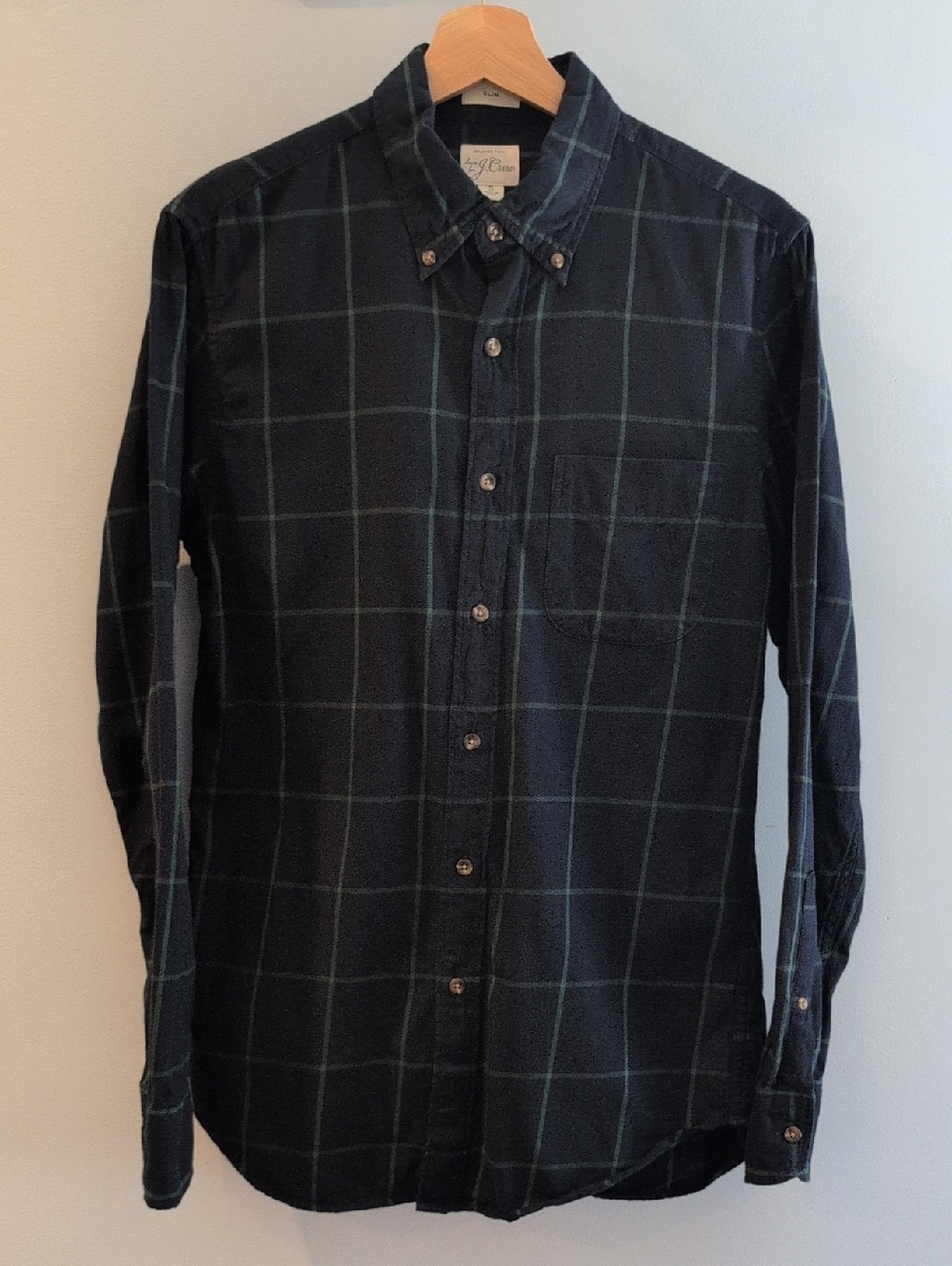 J. Crew Men's Small Slim Fit Brushed Twill Button Down Shirt Style #BJ789 - Picture 3 of 14